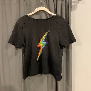 The Original Retro Brand Rainbow Lighting Slightly Cropped Tee